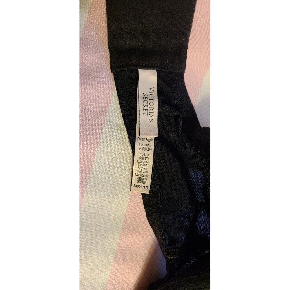 New Victoria's Secret Body by Victoria Lined Demi Bra - Black Lace 34Ddd - Picture 11 of 12